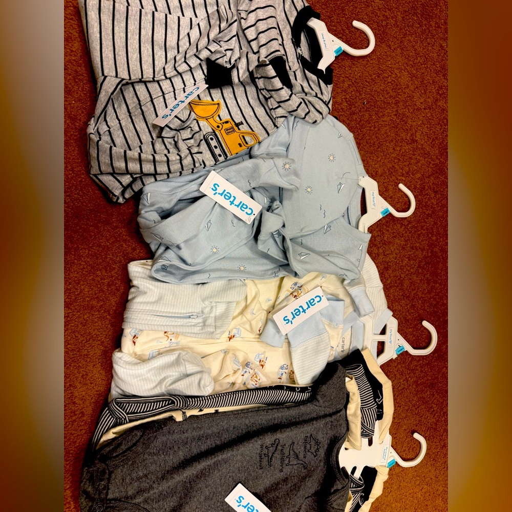 Carter's Assorted Baby Outfits in Gray, Blue, and Cream